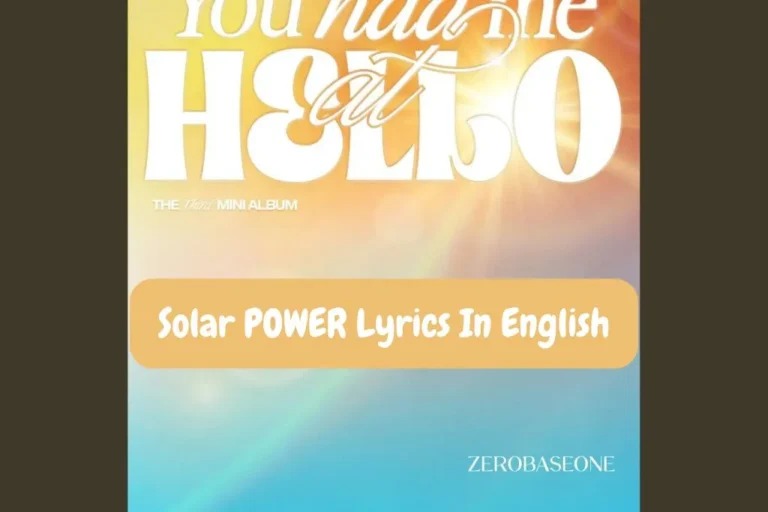 Solar POWER Lyrics In English